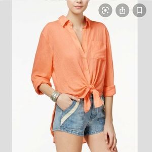 Free People | Thats a Wrap Buttondown shirt